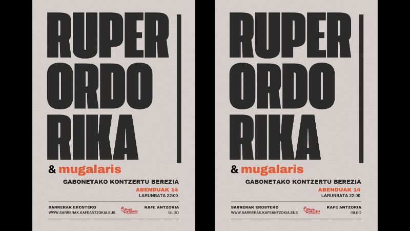 Ruper Ordorika & Mugalaris - gabonetako kontzertu berezia