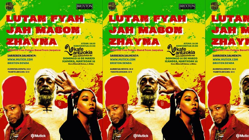 Lutan Fyah + Jah Mason + Zhayna with The Free People Band from Jamaica